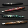 Leonardo Officina Italiana Leonardo Furore Fountain Pen Acque Ambrate & Rhodium 14k