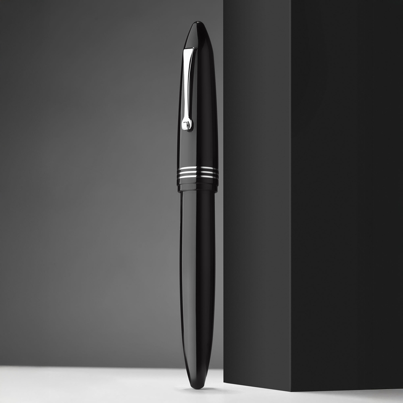 Leonardo Officina Italiana Leonardo Furore Fountain Pen Notte di Furore & Rhodium 14k