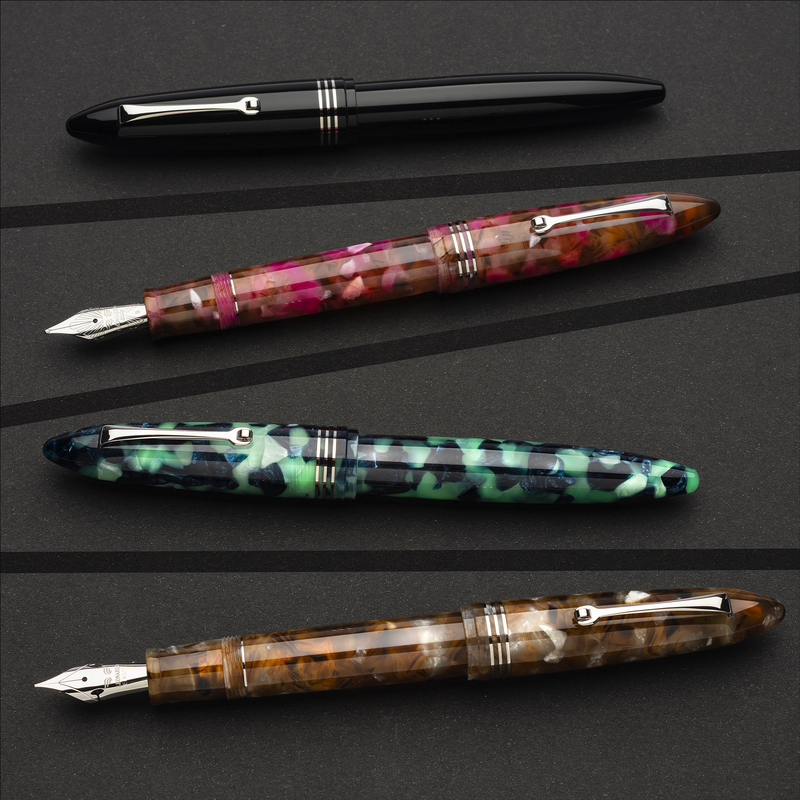 Leonardo Officina Italiana Leonardo Furore Penna Stilografica Lampone Selvatico & Oro