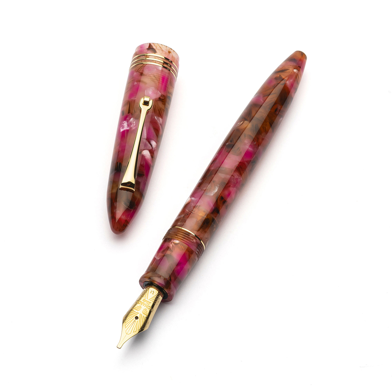 Leonardo Officina Italiana Leonardo Furore Fountain Pen Lampone Selvatico & Gold