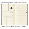 Midori Midori Book Style Diary 2026 Agenda Settimanale B6 Gatti Navy