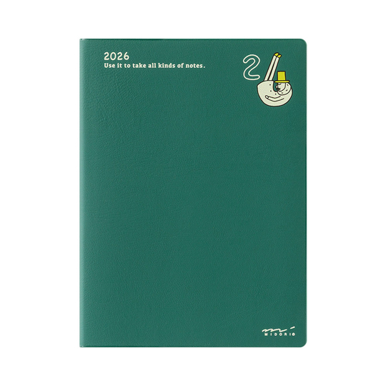Midori Pocket Diary 2026 Agenda Settimanale A6 Ojisan