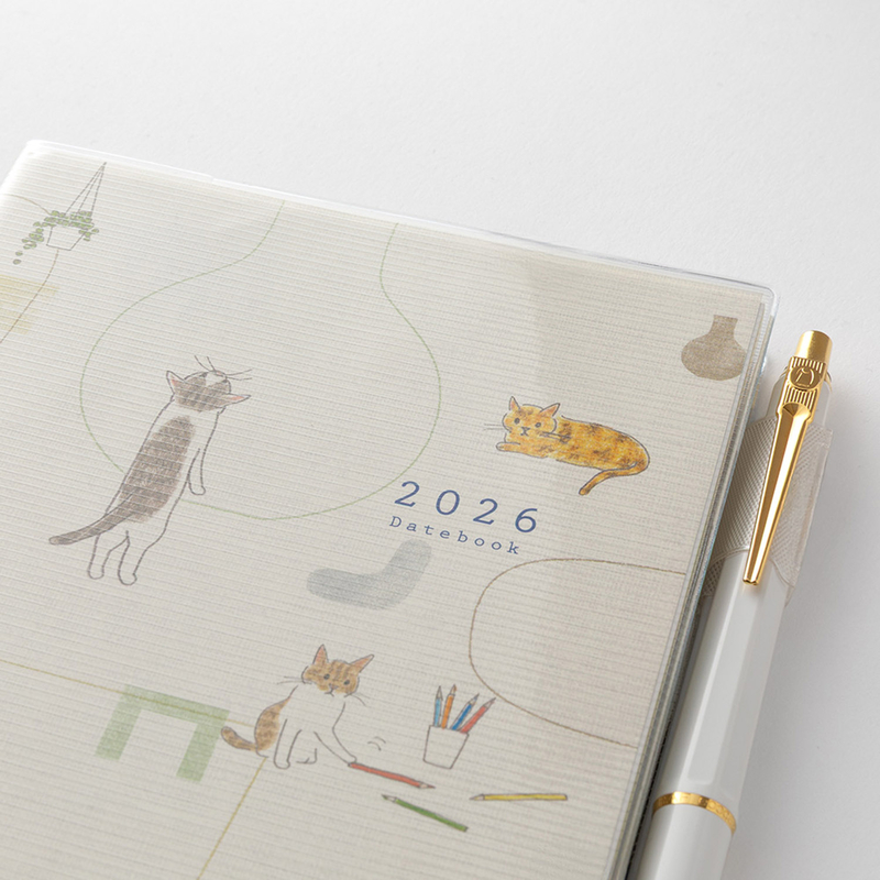 Midori Midori Pocket Diary 2026 Agenda Settimanale B6 Gatti