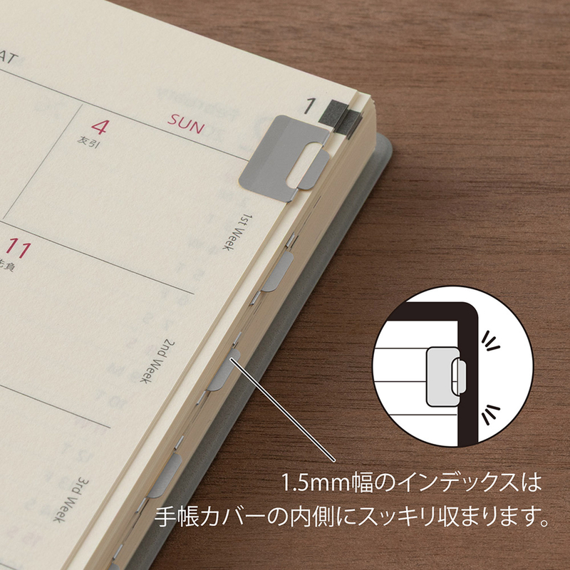 Midori Midori Chiratto Index Clip S Silver