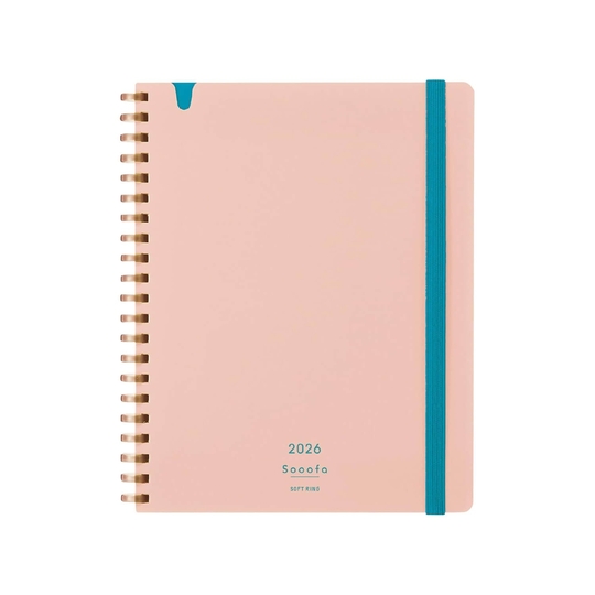 Kokuyo Sooofa Soft Ring 2026 Diary Light Pink