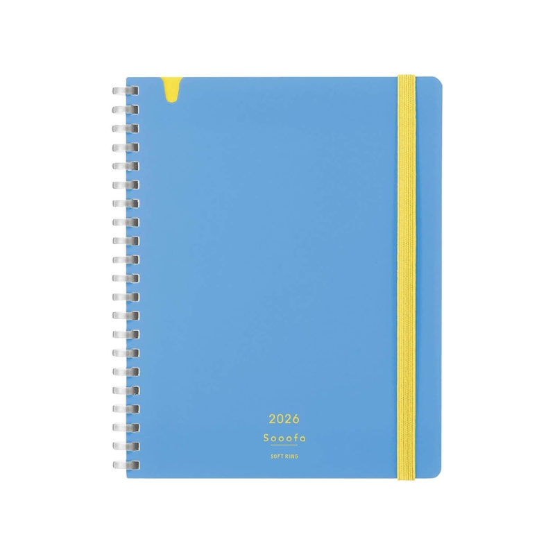 Kokuyo Kokuyo Sooofa Soft Ring Diary Agenda 2026 Light Blue