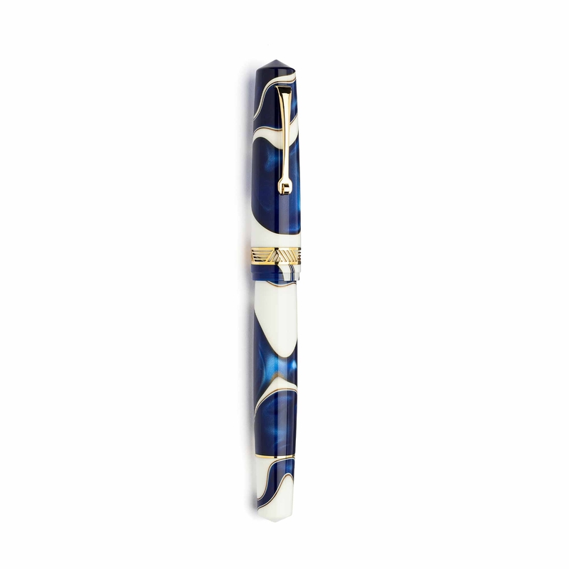 Leonardo Officina Italiana Leonardo Momento Magico Penna Stilografica Onda Blu & Oro