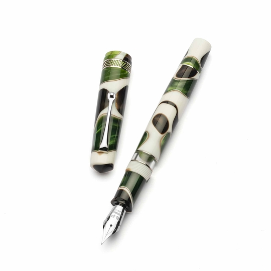 Leonardo Momento Magico Penna Stilografica Foglia & Rodio 14k