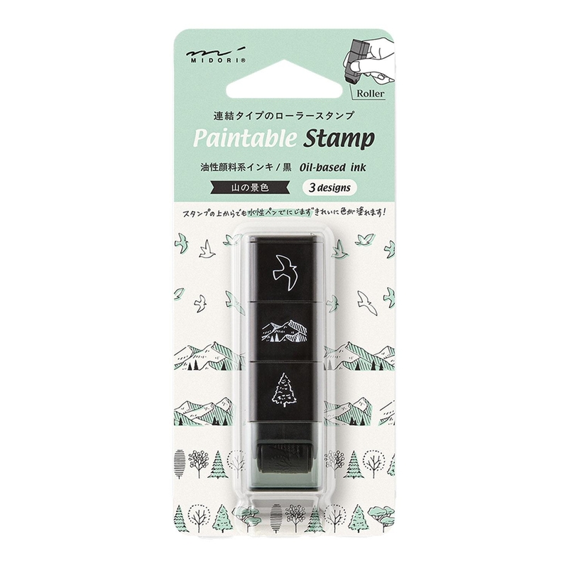 Midori Midori Paintable Stamp Timbro Roller Mountain View
