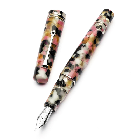 Leonardo Momento Zero Fountain Pen Corricella & Rhodium 14k
