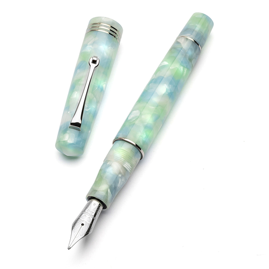Leonardo Momento Zero Fountain Pen Artica & Rhodium