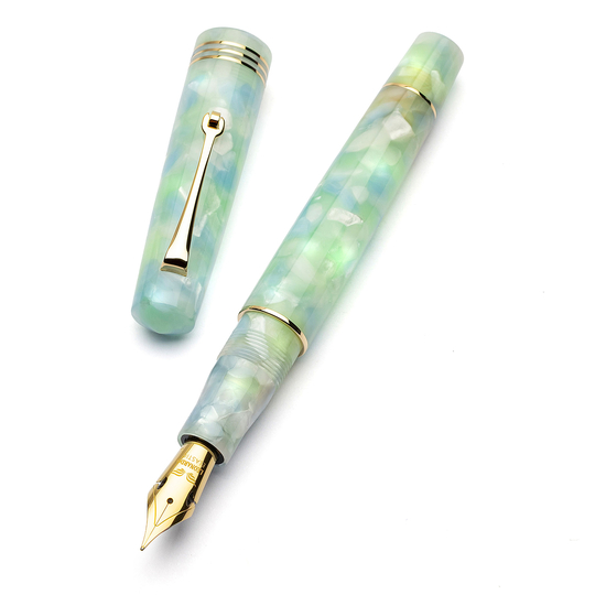 Leonardo Momento Zero Fountain Pen Artica & Gold 14k