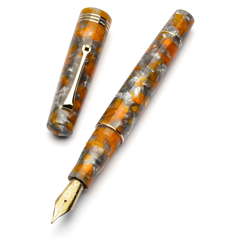 Leonardo Officina Italiana Leonardo Momento Zero Fountain Pen Lava e Cenere & Gold