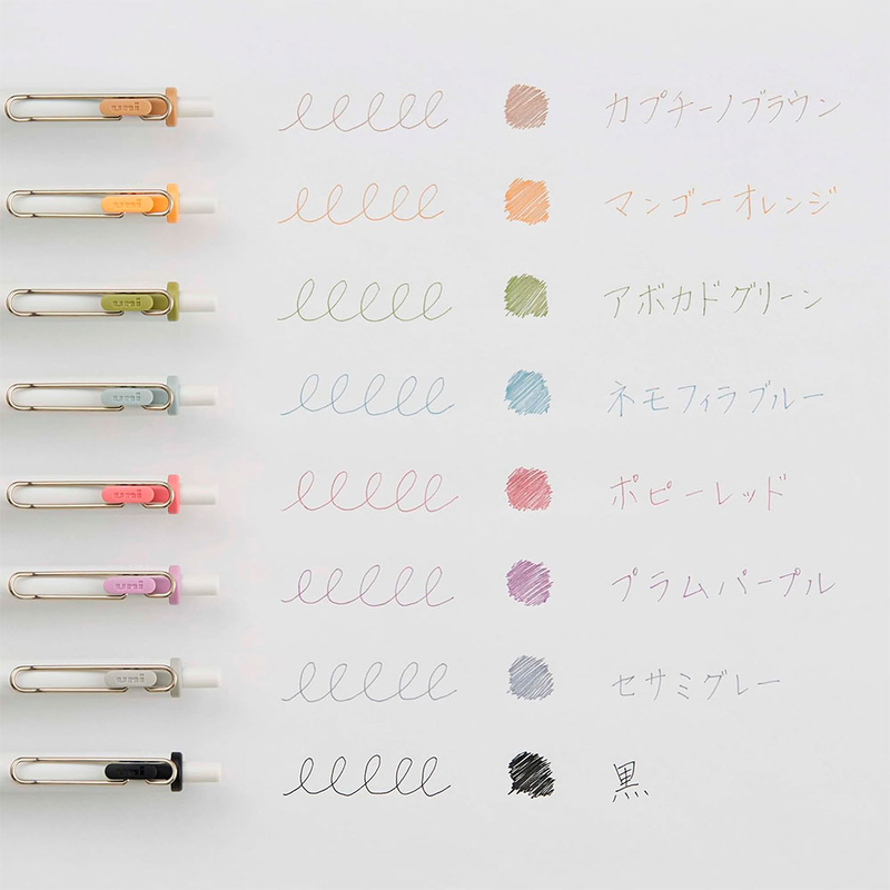Uni Uni-ball One 0.38 mm Set of 8 Gel Pens Fika Color