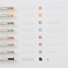 Uni Uni-ball One 0.38 mm Set di 8 Penne Gel Fika Color