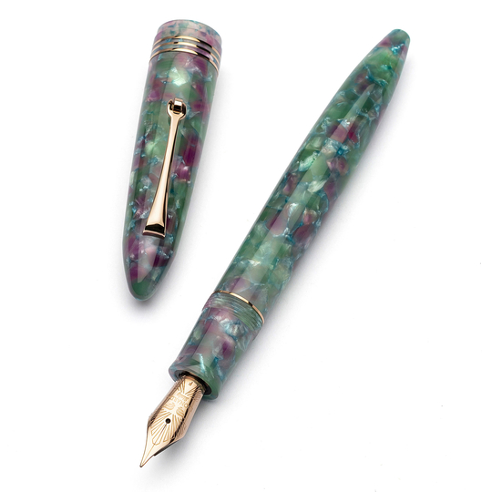 Leonardo Officina Italiana Furore Fountain Pen Aquapetra & Rose Gold