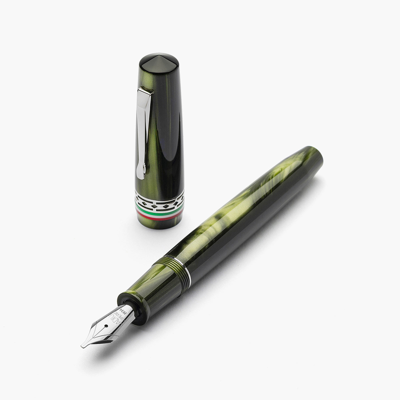 Radius Radius Settimo Penna Stilografica Italia Verde & Rodio Edizione Limitata