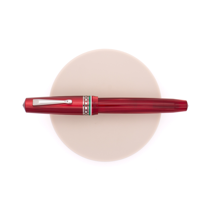 Radius Radius Settimo Fountain Pen Italia Red & Rhodium Limited Edition