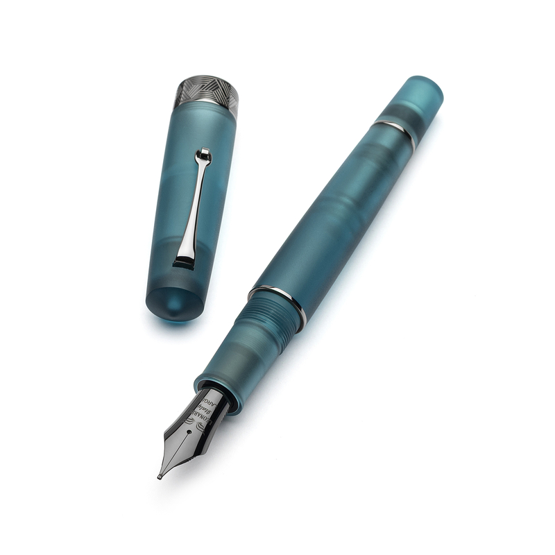 Leonardo Officina Italiana Leonardo Momento Zero Grande Pura Penna Stilografica Petrolio & Rutenio Pennino 8