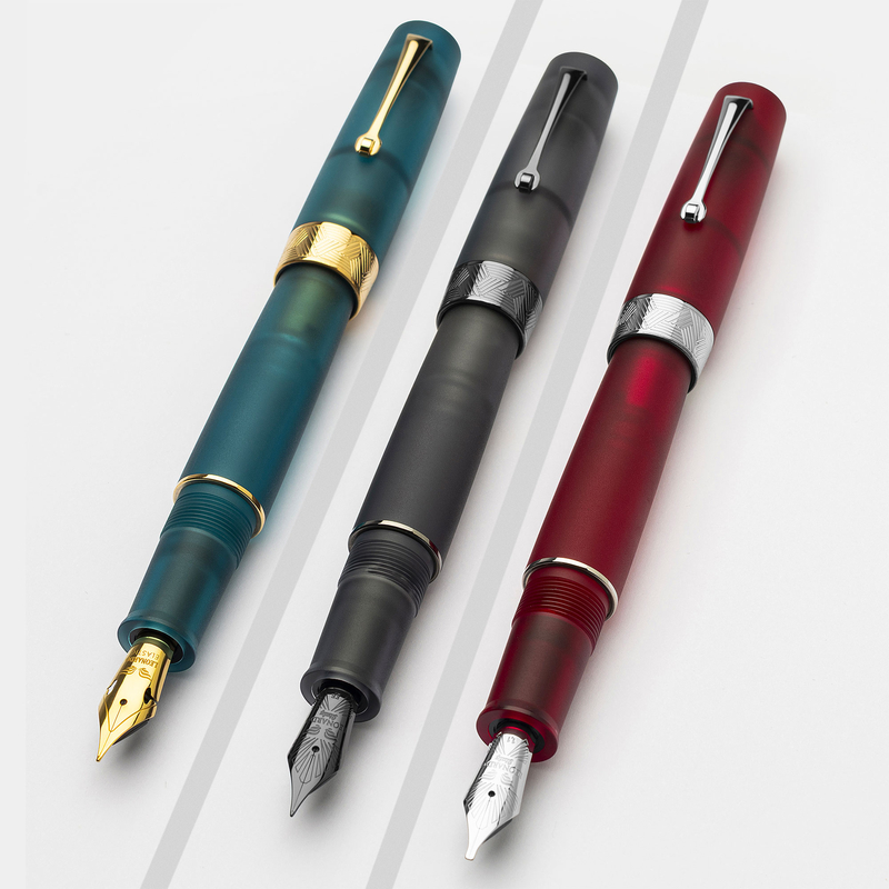 Leonardo Officina Italiana Leonardo Momento Zero Grande Pura Fountain Pen Petrol & Gold No. 8 Nib