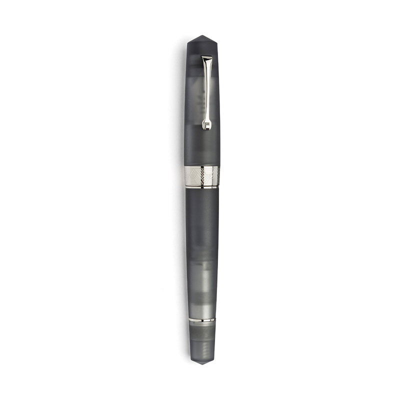 Leonardo Officina Italiana Leonardo Momento Zero Grande Pura Fountain Pen Grey & Rhodium 14k