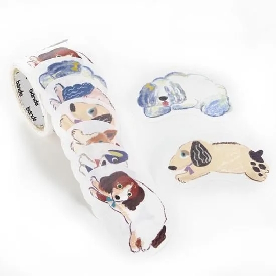 Bande Washi Tape Adesivo in Rotolo Scrivibile Cane che Corre