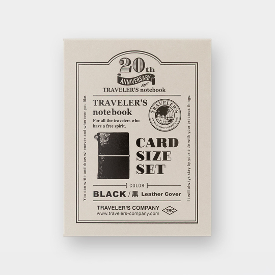 Traveler's Notebook Card Size 20th Anniversary Set Nero