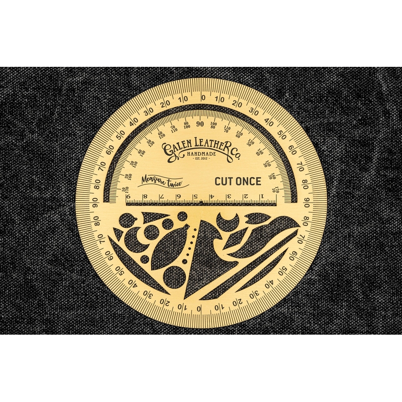 Galen Leather Galen Leather The Circle Master Righello Multiuso in Ottone