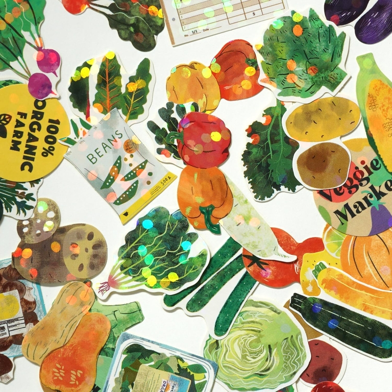 Greeting Life Greeting Life Hako Sticker Vegetable Market