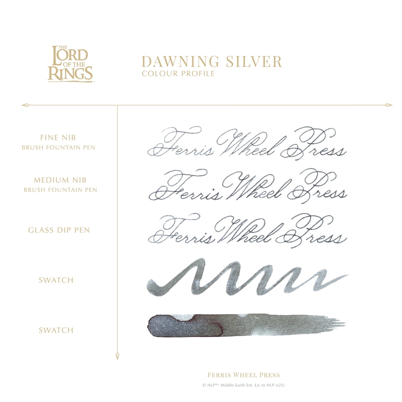 Ferris Wheel Press Ferris Wheel Press x The Lord of The Rings Dawning Silver Ink Bottle 28 ml