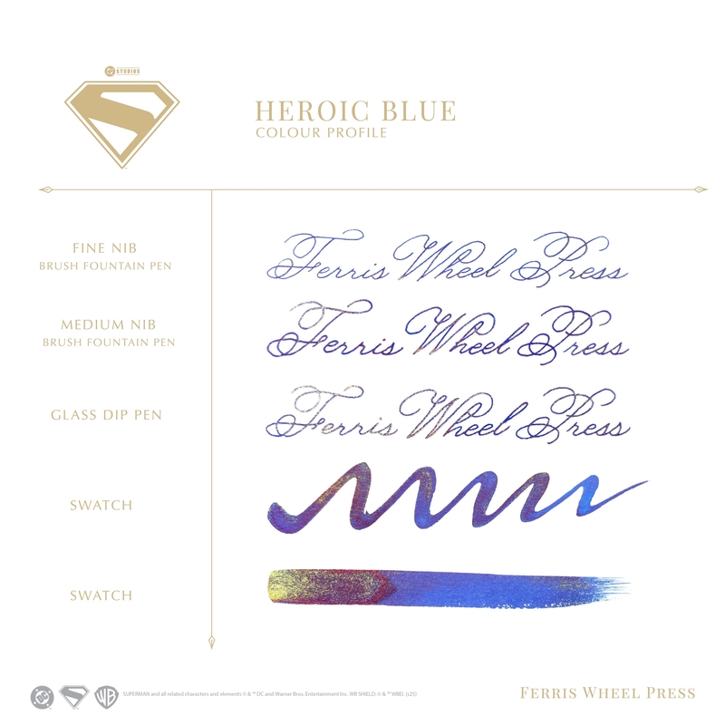 Ferris Wheel Press Ferris Wheel Press x Superman Heroic Blue Ink Bottle 10 ml