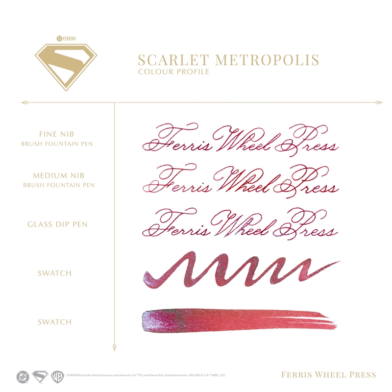 Ferris Wheel Press Ferris Wheel Press x Superman Scarlet Metropolis Ink Bottle 10 ml