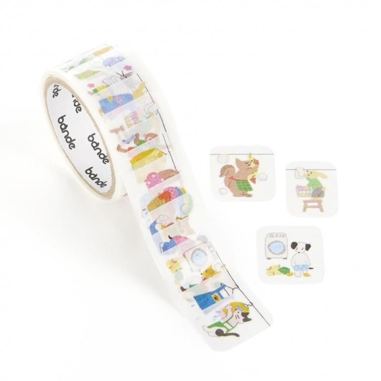 Bande Washi Tape Laundry Together: Carefree Animals