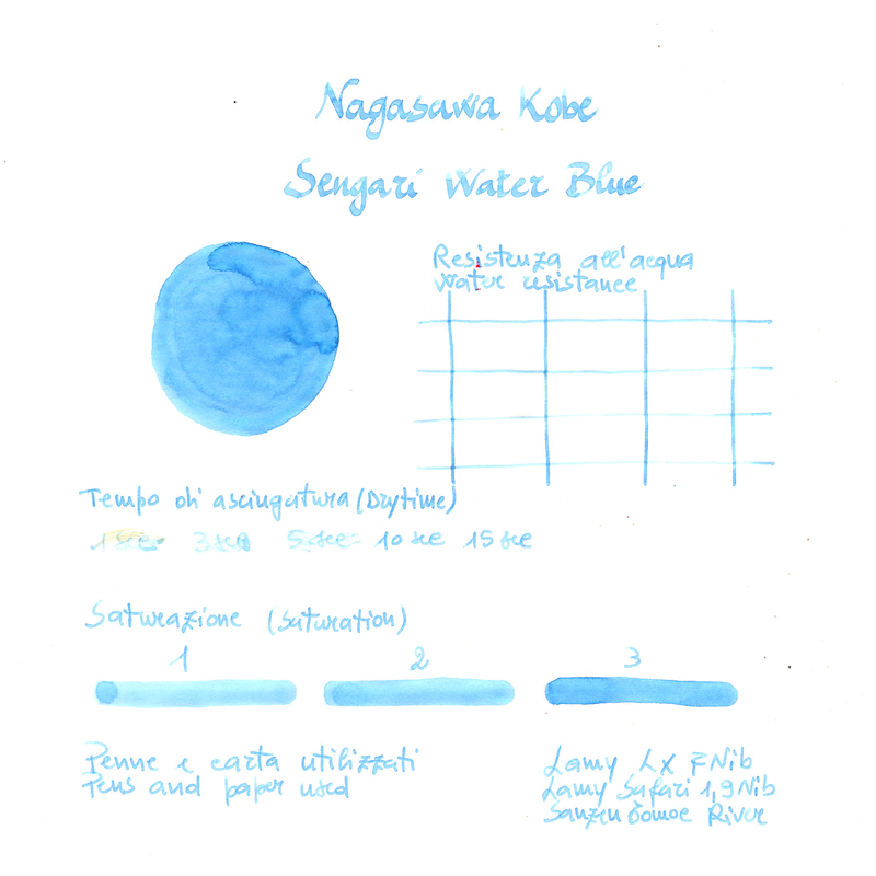 Nagasawa Nagasawa Kobe Monogatari Sengari Water Blue Ink Bottle 50 ml