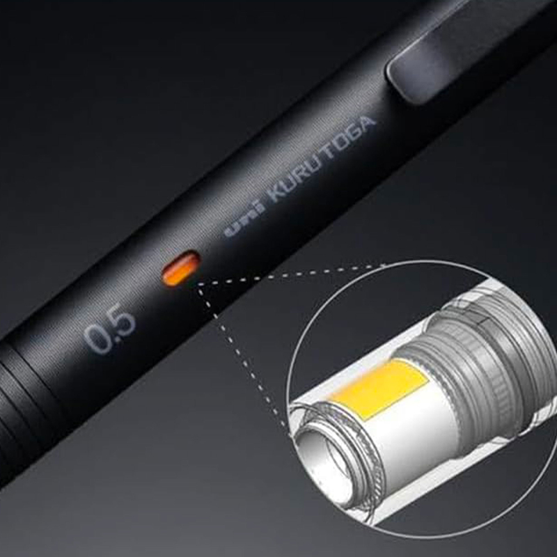 Uni Uni Kuru Toga Metal Mechanical Pencil 0.5 mm Silent Blue