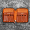 Galen Leather Galen Leather Zippered 12 Slots Pen Case Deep Cognac