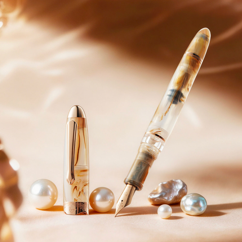 Nahvalur Nahvalur Horizon Fountain Pen Pearl