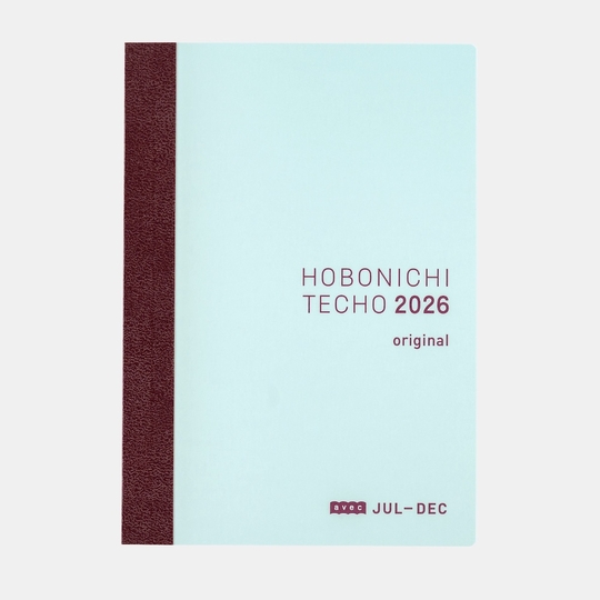 Hobonichi Techo Original Avec Books 2026 Agenda A6 Giornaliera Luglio-Dicembre