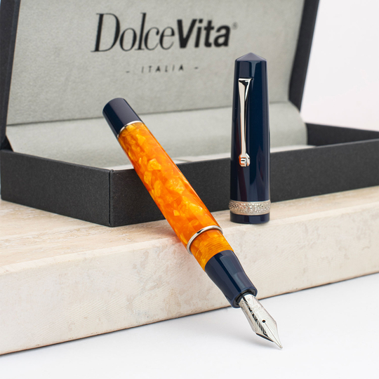 Leonardo x Dolcevita Momento Zero Fountain Pen Siren & Rhodium