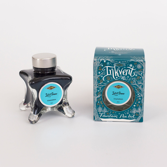 Diamine Inkvent Let it Snow Ink Bottle 50 ml Teal Edition Chameleon