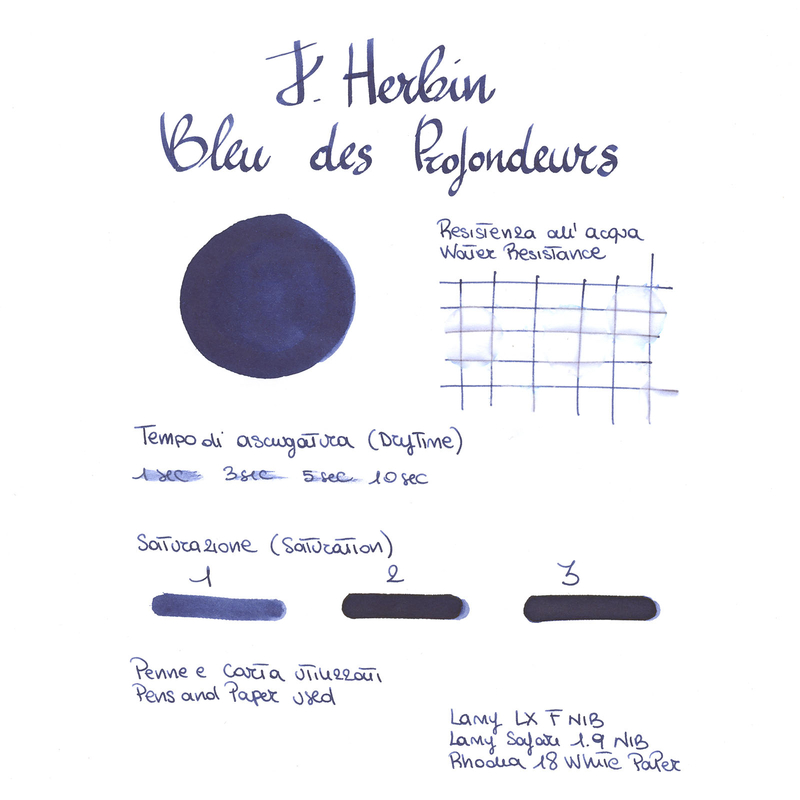 Herbin Bleu des Profondeurs Ink Bottle 10 ml