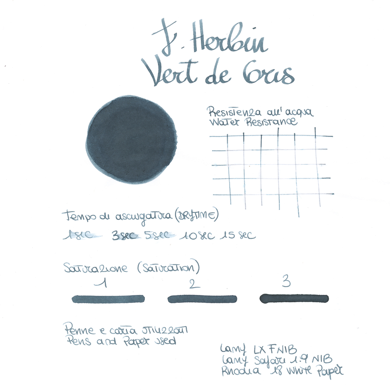 Herbin Vert de Gris 6 Ink Cartridges
